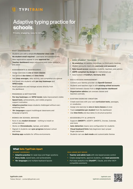 View the TypiTrain school flyer